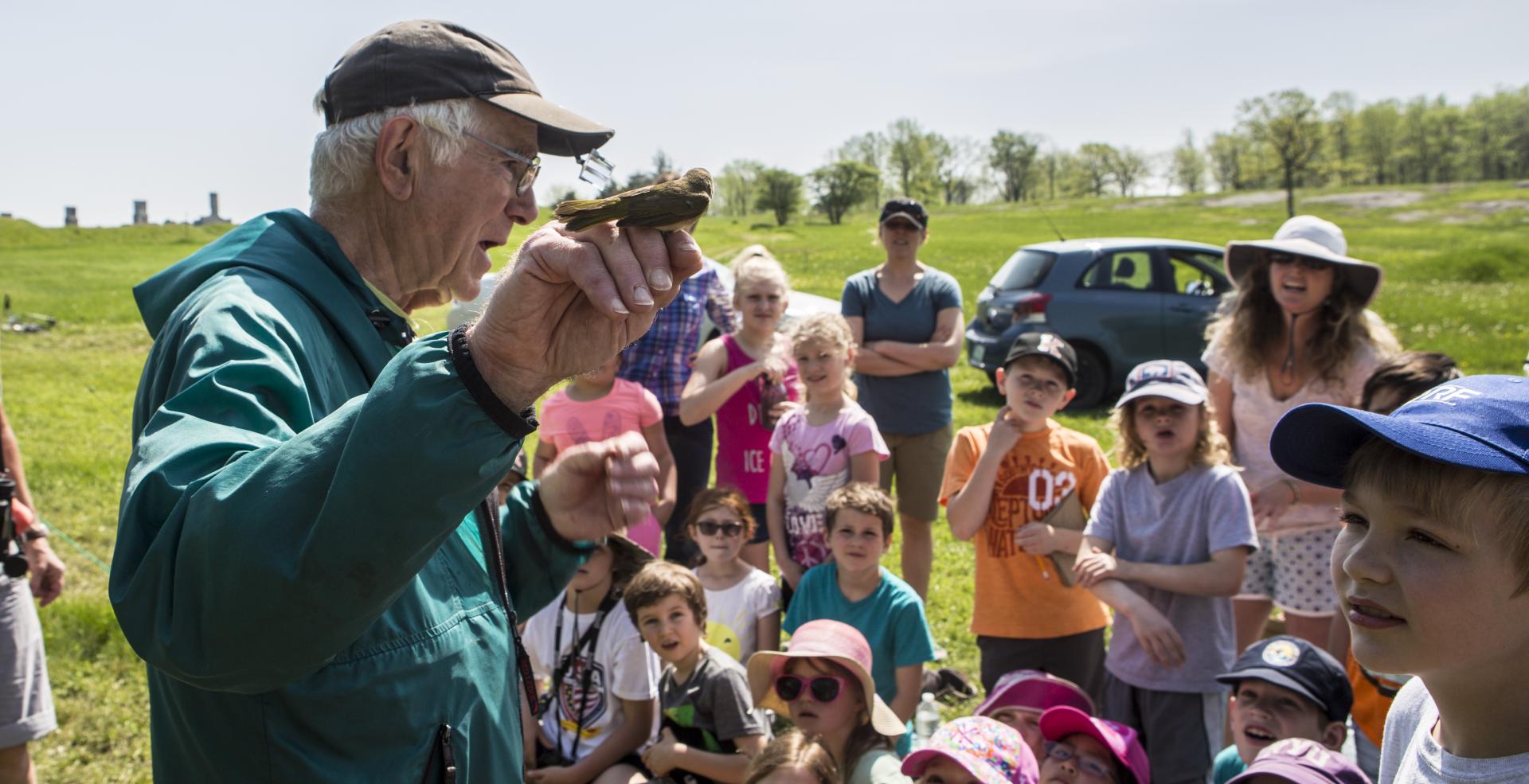 Knowledgeable birding guides talk about birds.