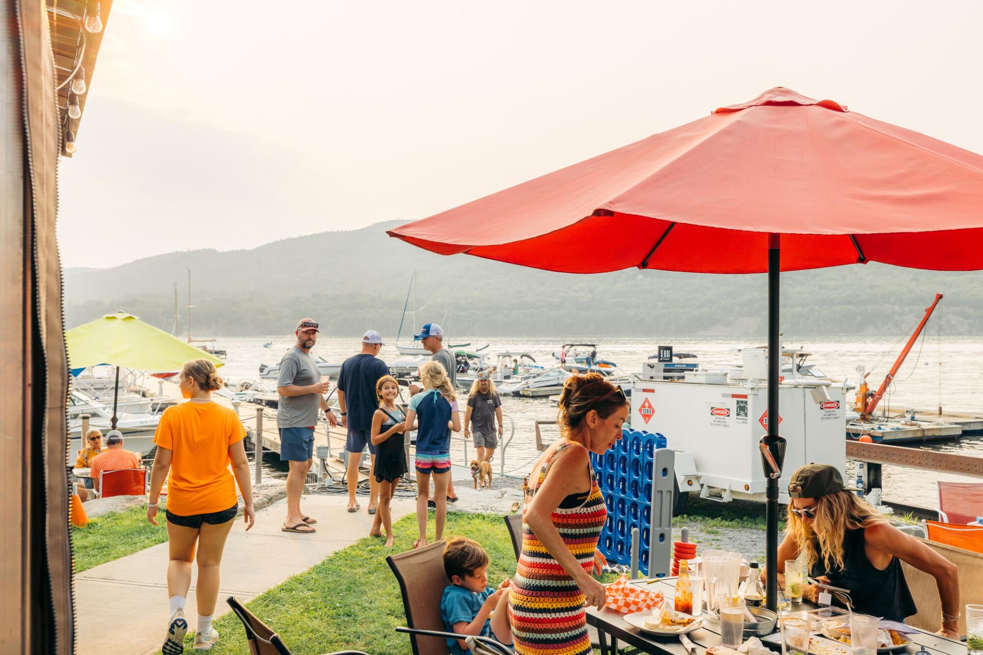 dining at indian bay