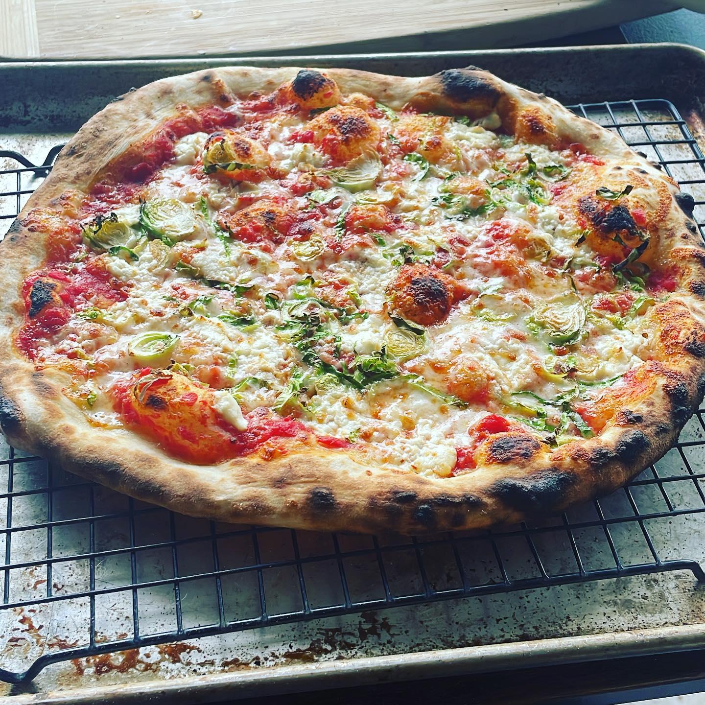 homemade Pickles pizza pie