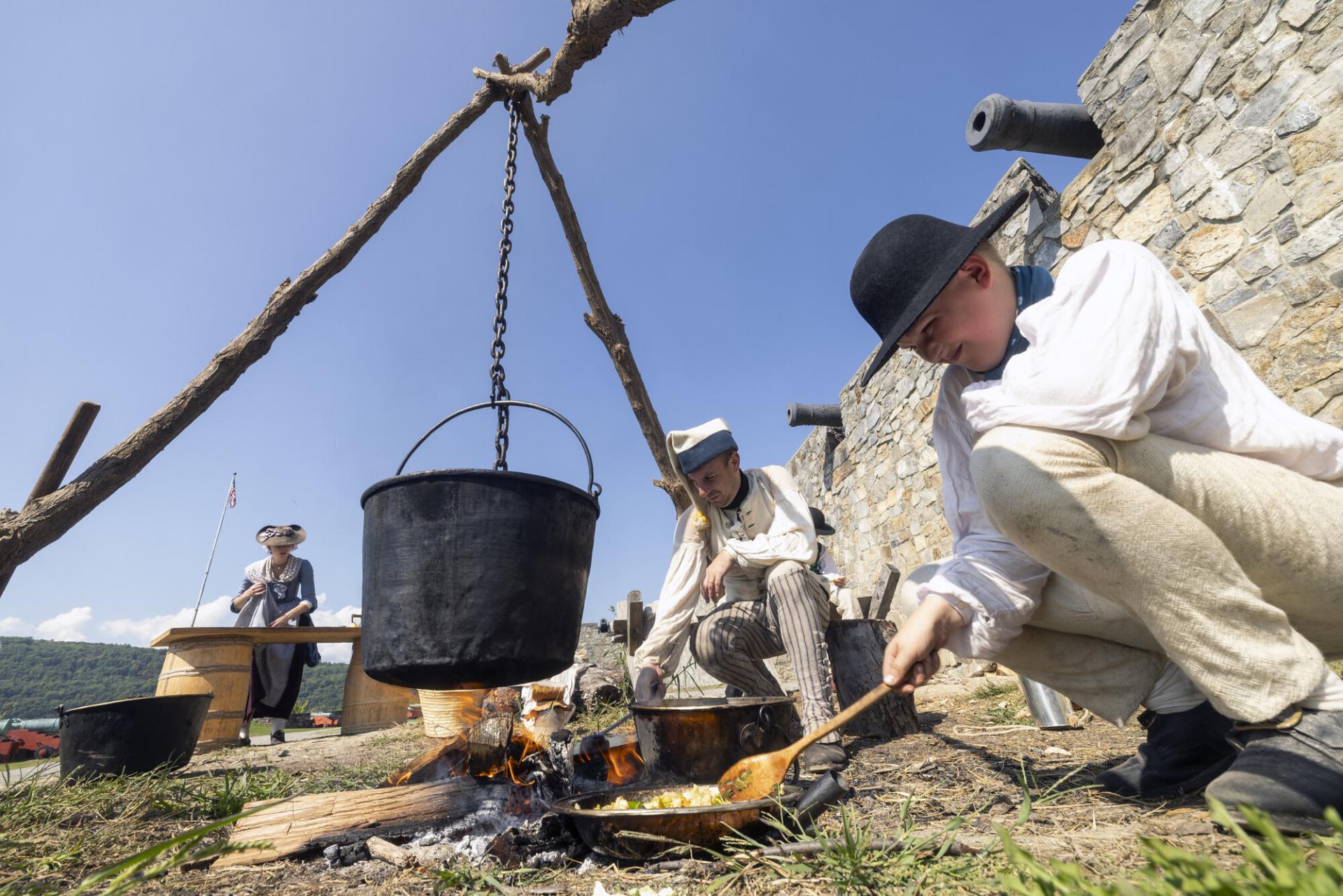 Period clothing on display at Fort Ticonderoga