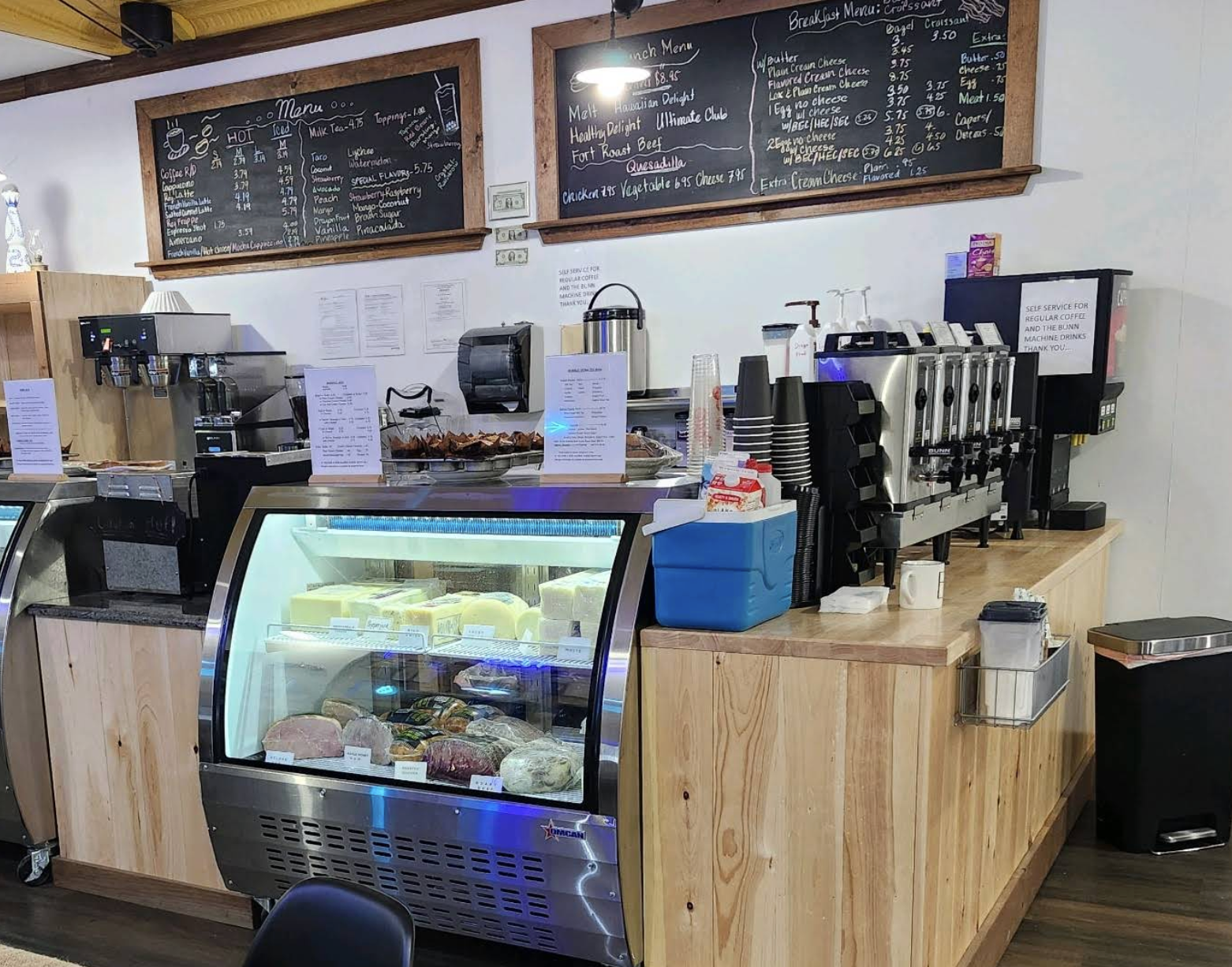 Front counter at Ticonderoga Bagel & Coffee