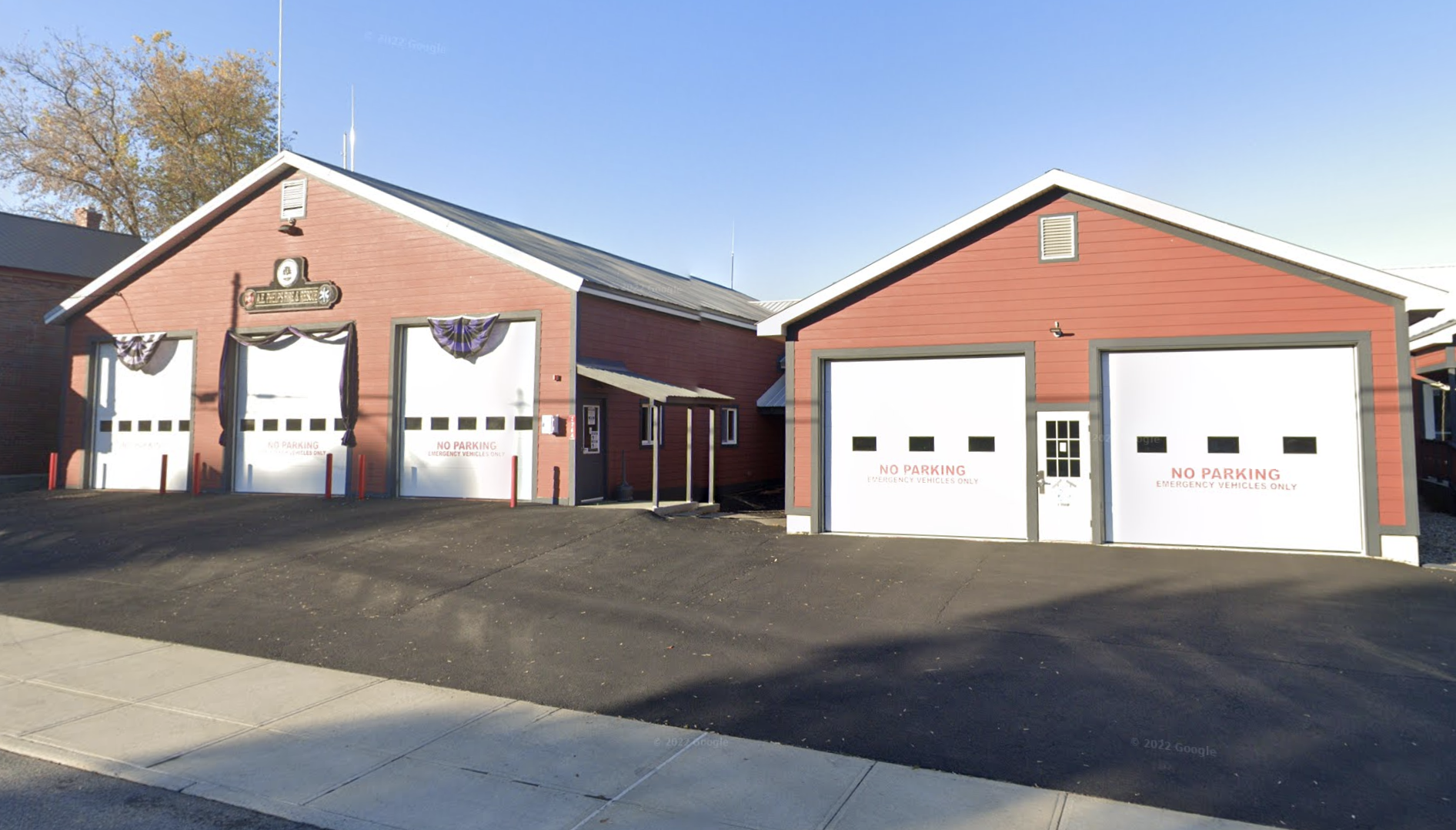 Exterior of the 5 bay fire station