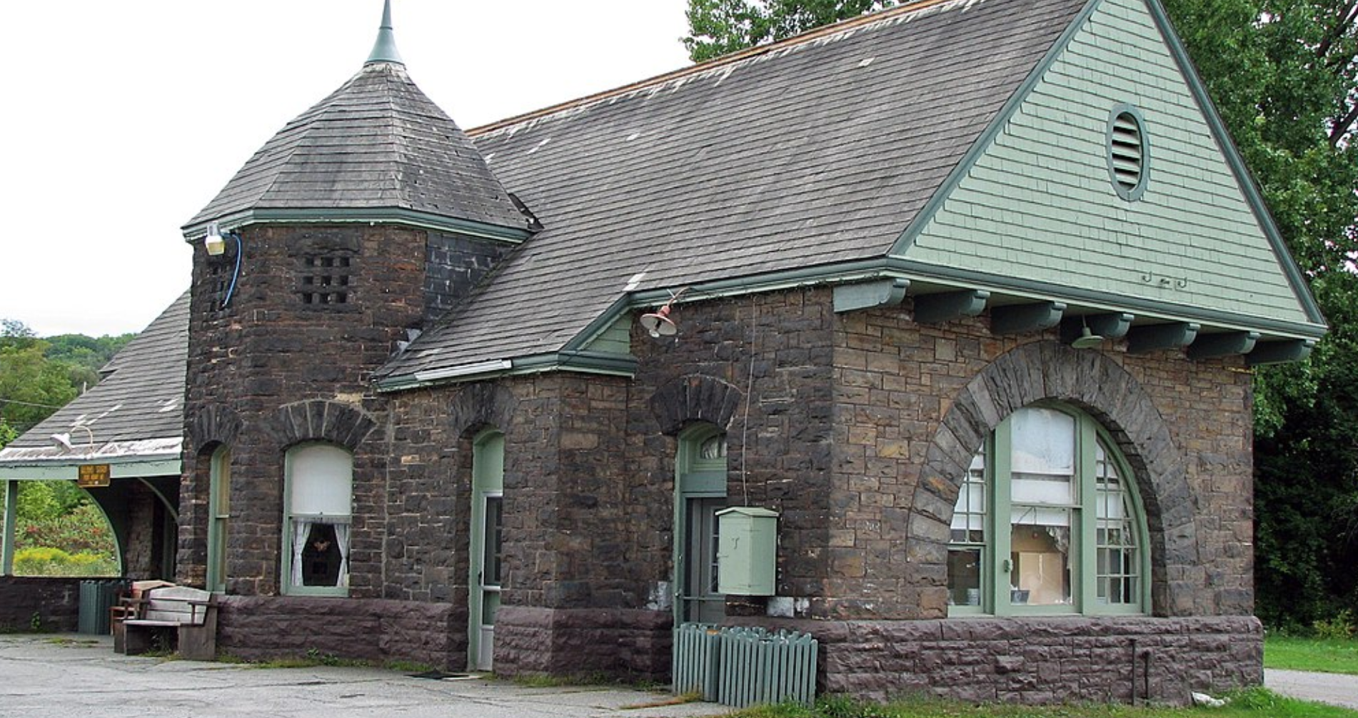 A large stone structure.