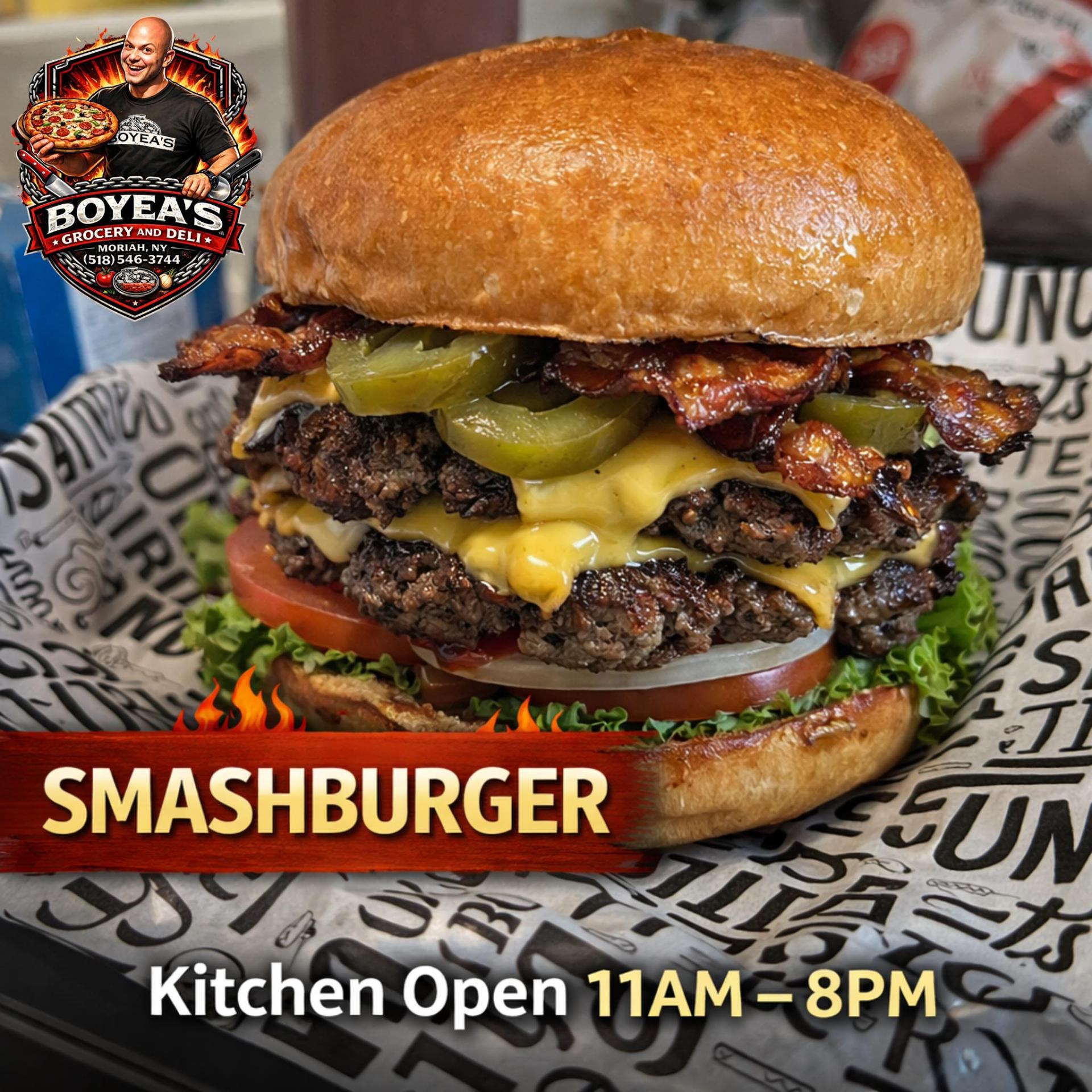 Boyea's Smashburger with lettuce