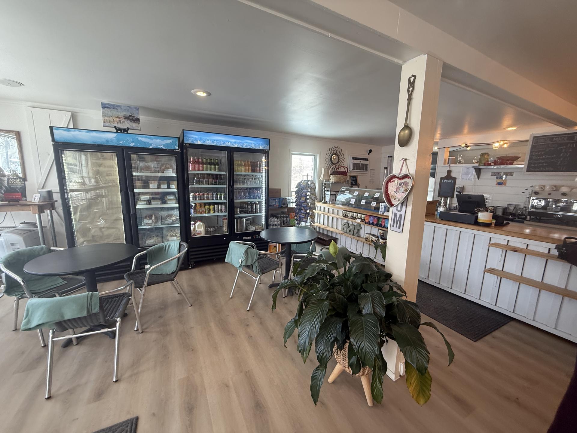Cupcakes on display on the front counter at Essex Ice Cream Cafe.