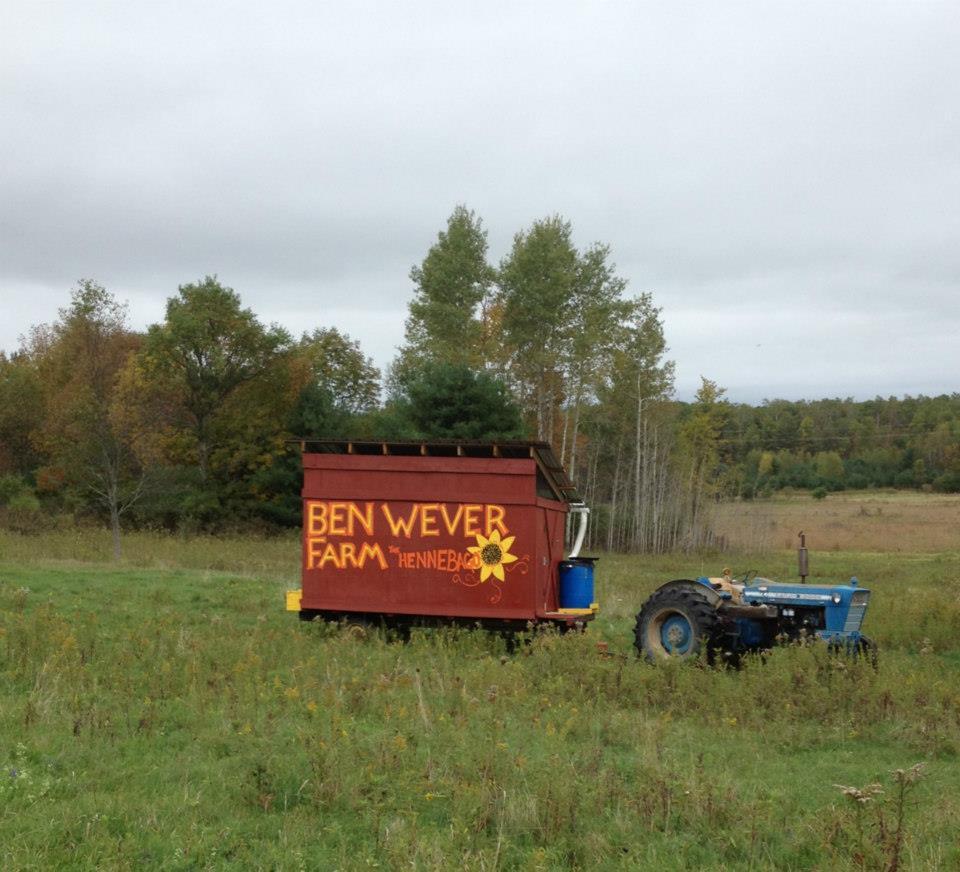 Farm sign and tractor