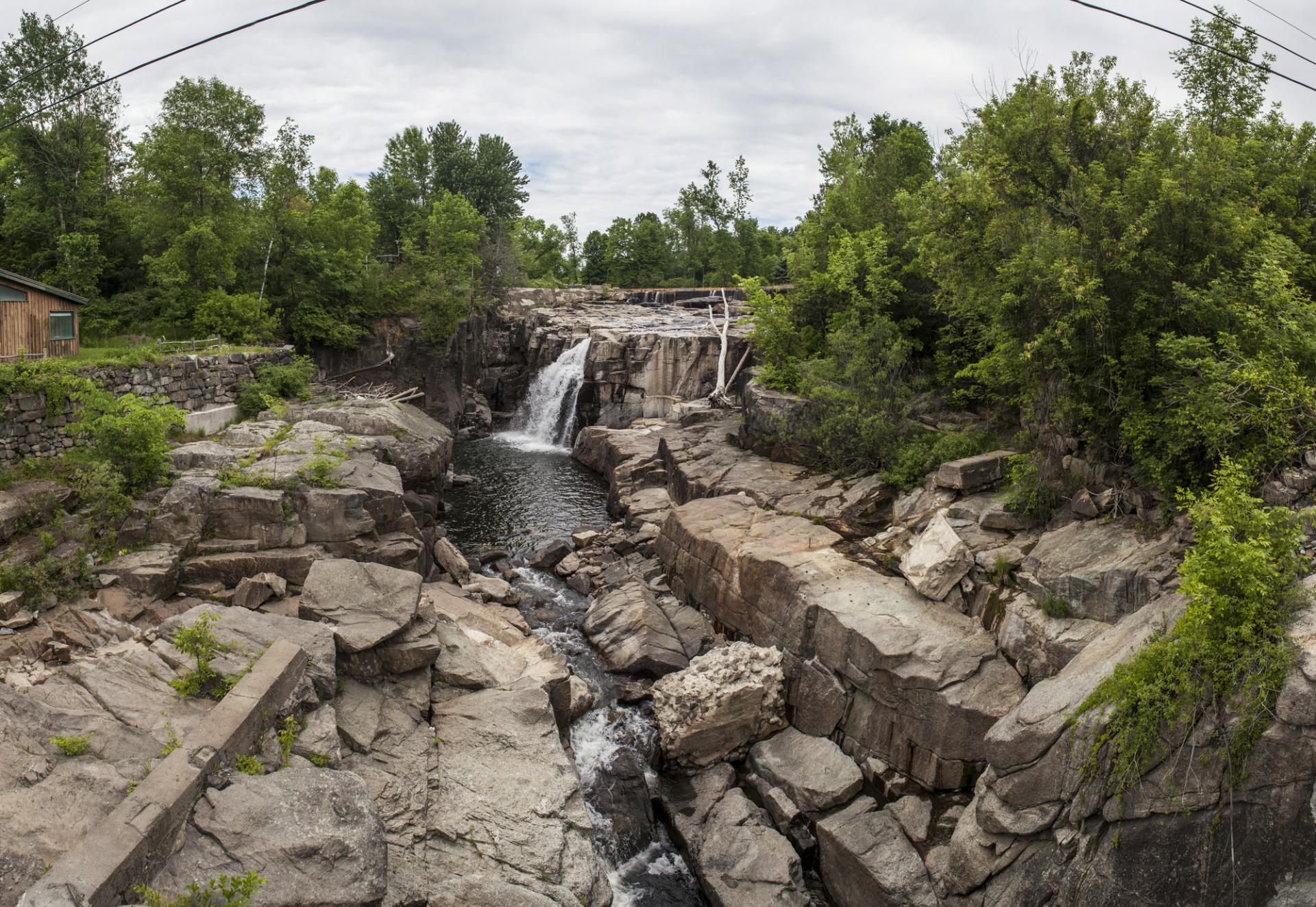 A far-away view of Wadhams Falls