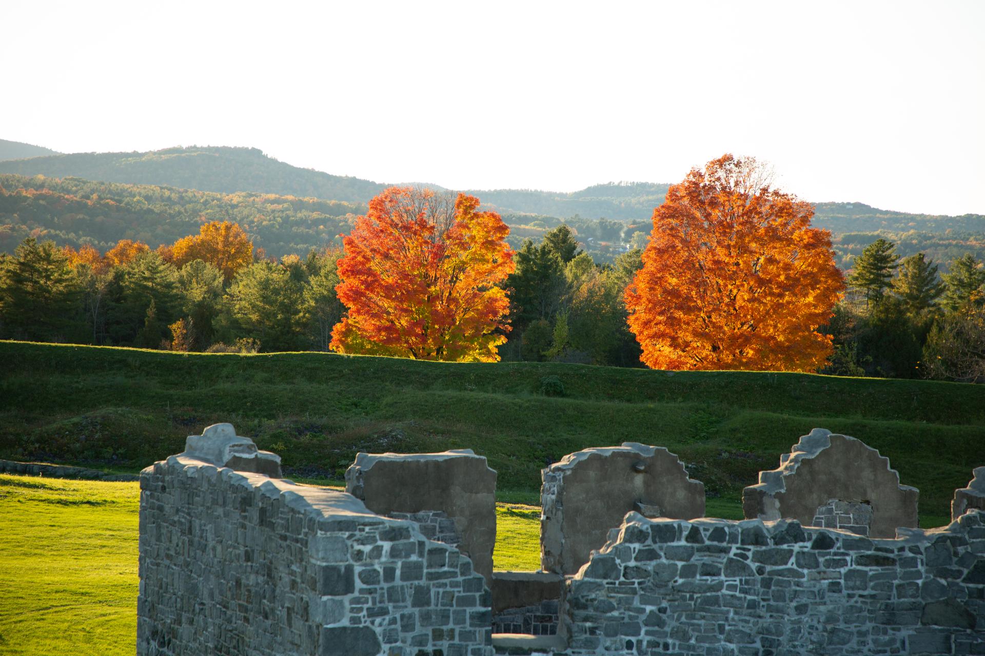 The Crown Point State Historic Site fort ruins are in a lovely spot.