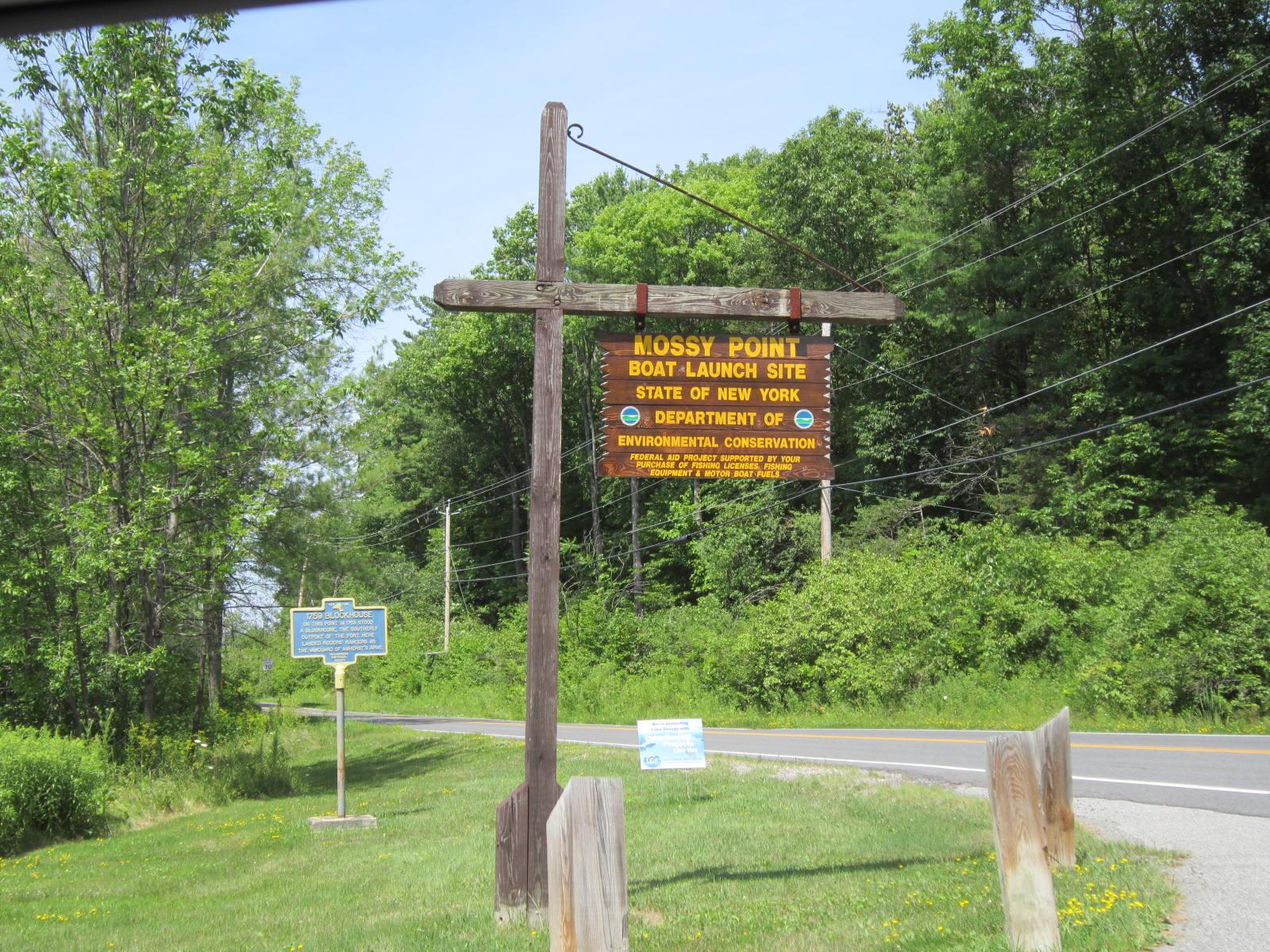 This Lake George boat launch is two miles from Fort Ticonderoga.