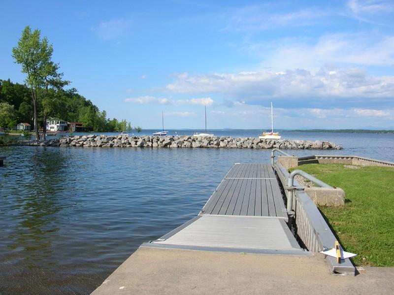 The boat launch area for Port Henry.