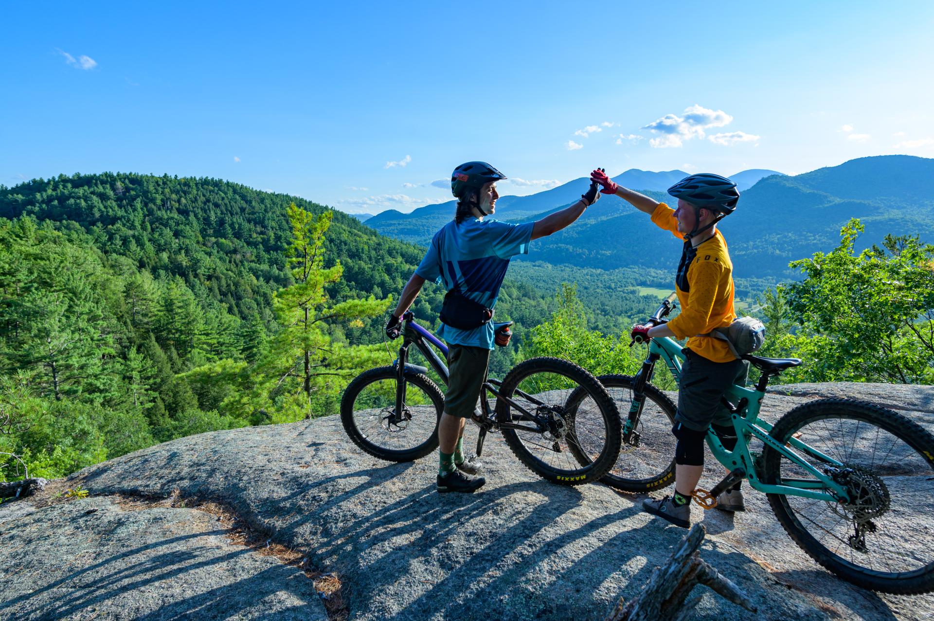 Peak mountain biking at Otis Mountain.