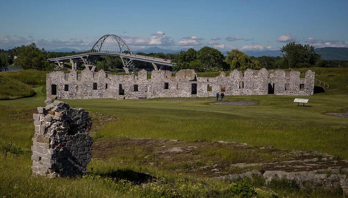 The remains of Fort Crown Point is now a Heritage Area with many amenities.