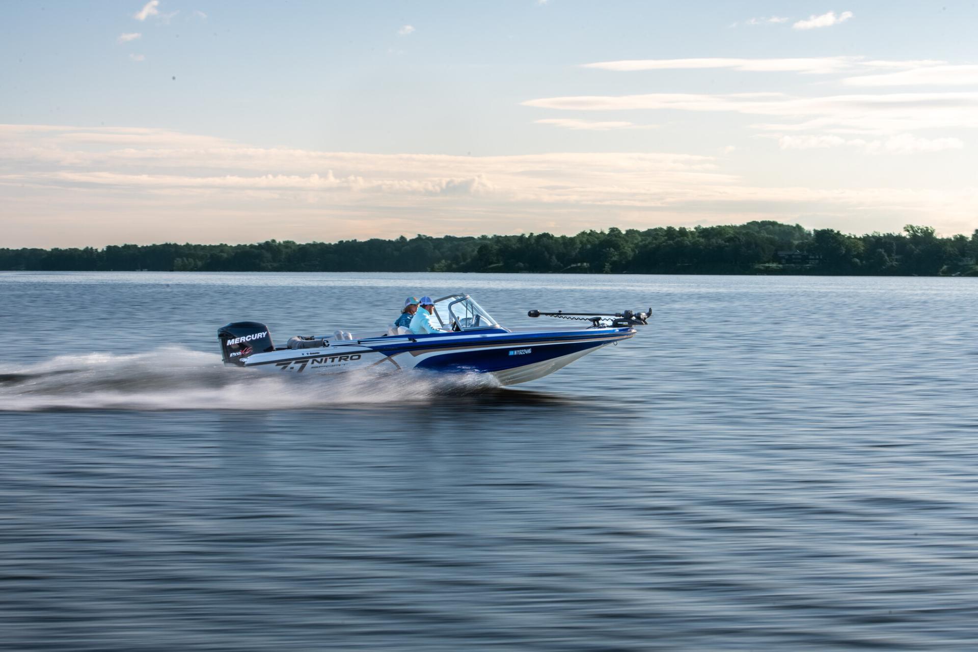 a couple boating