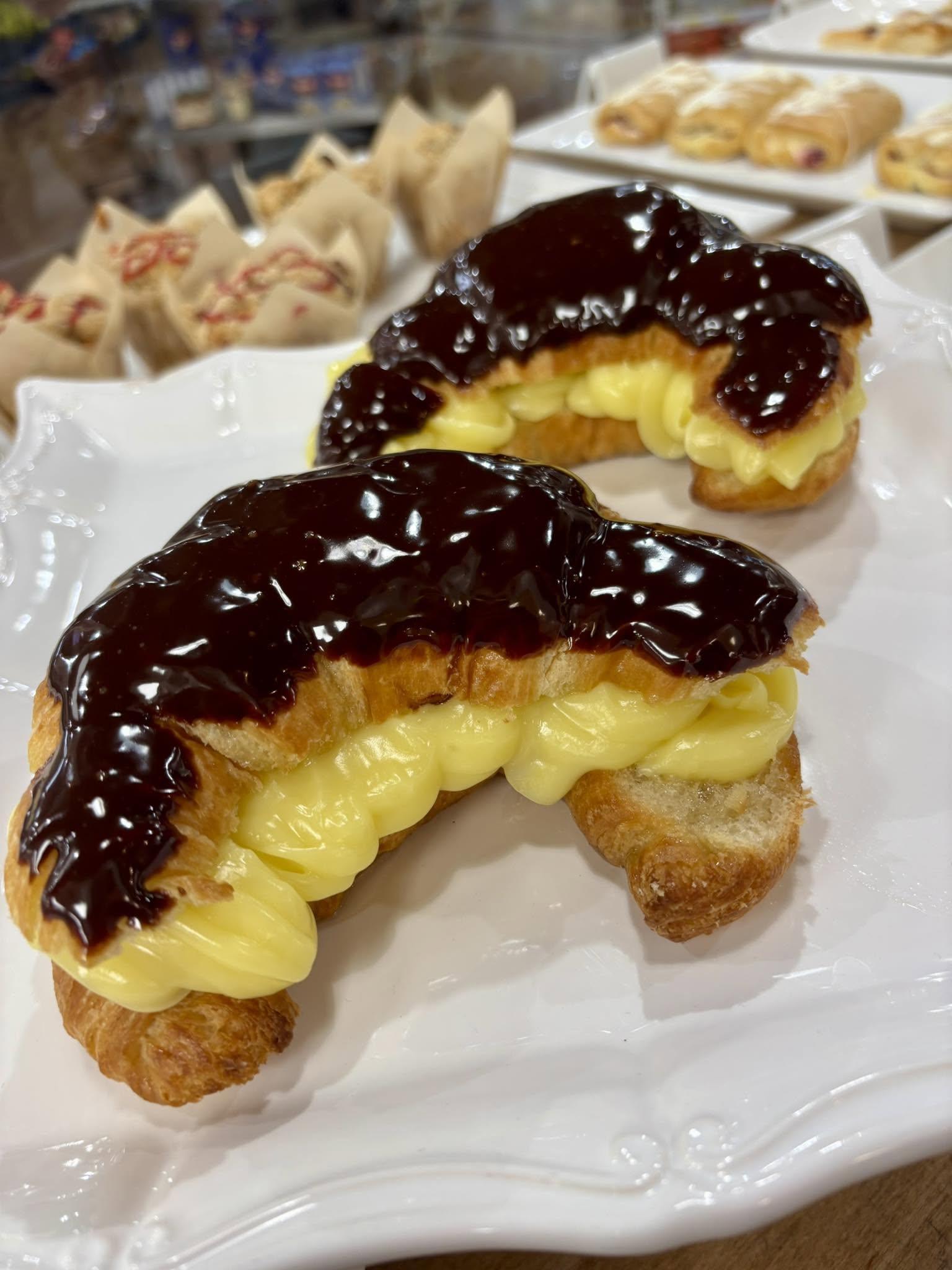 A Boston Creme Croissant at K & D Deli