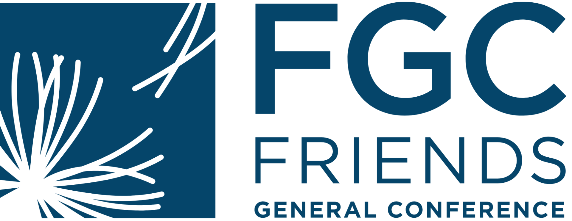 Logo in medium blue friends meeting 