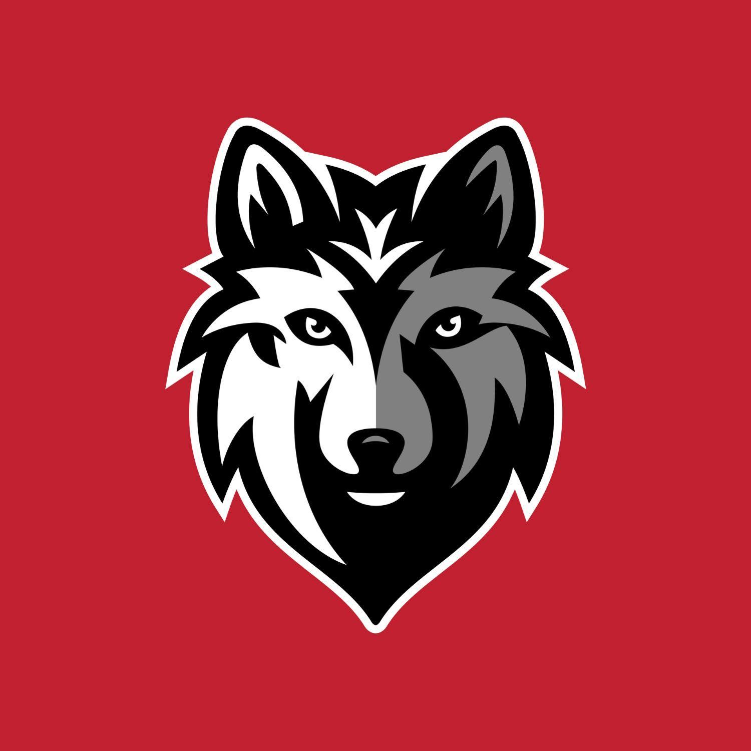 Willsboro wolves logo on a red background