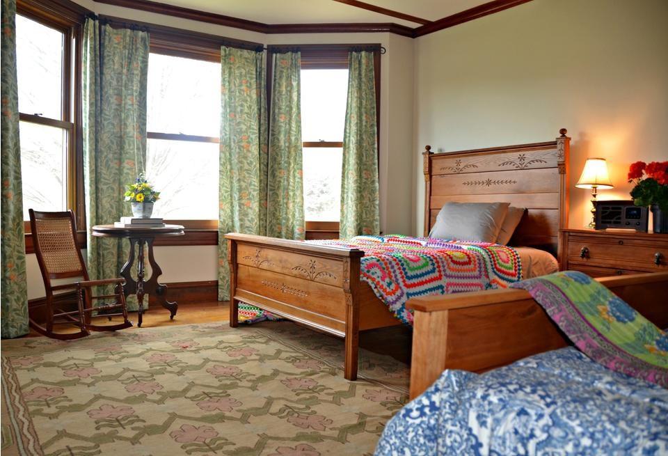 A large bright and well appointed historic room.