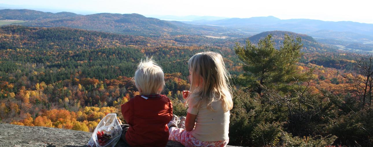 people enjoying view from Coot Hill-Big Hollow Trail
