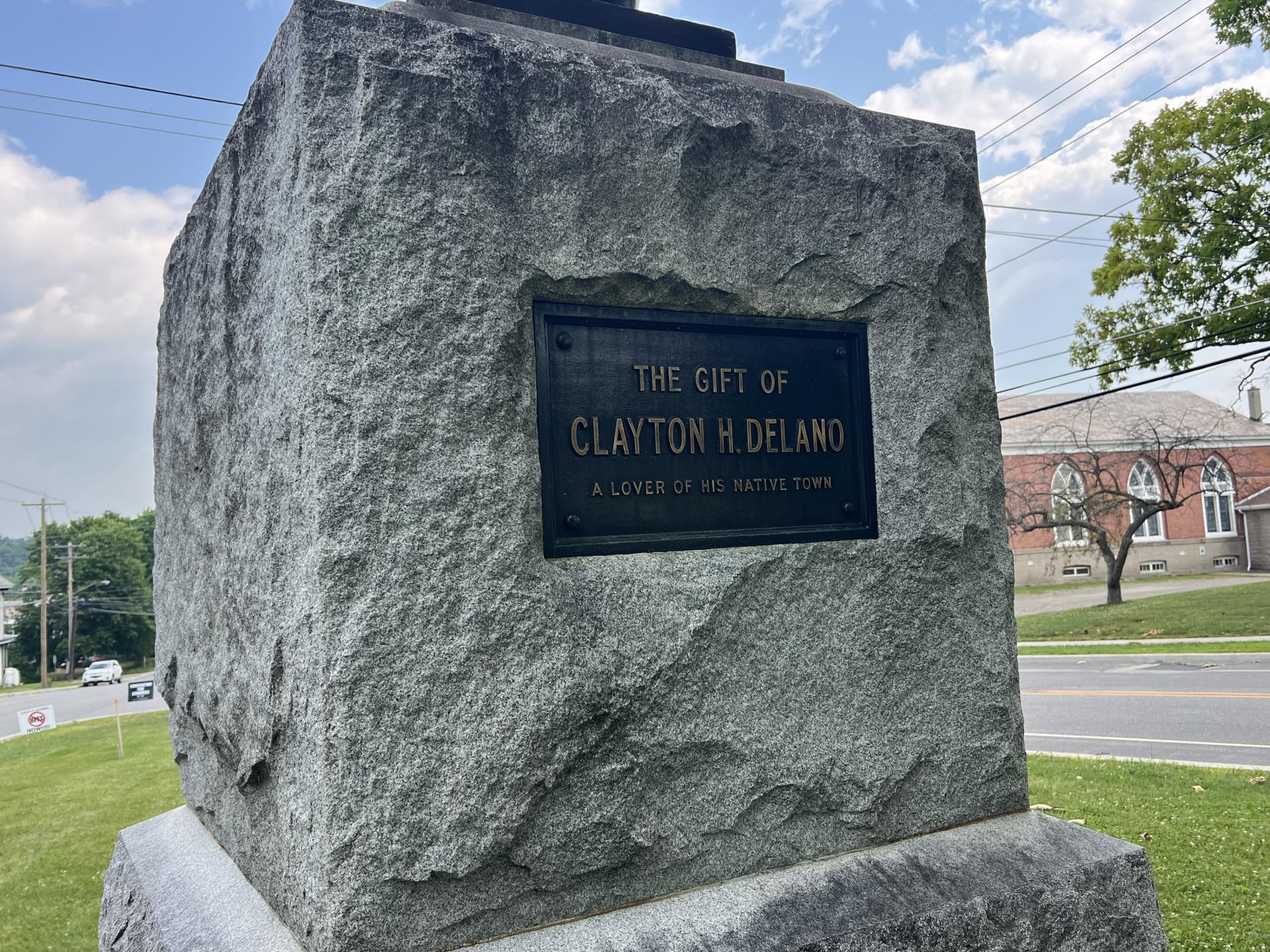 monument donated by C.H. Delano